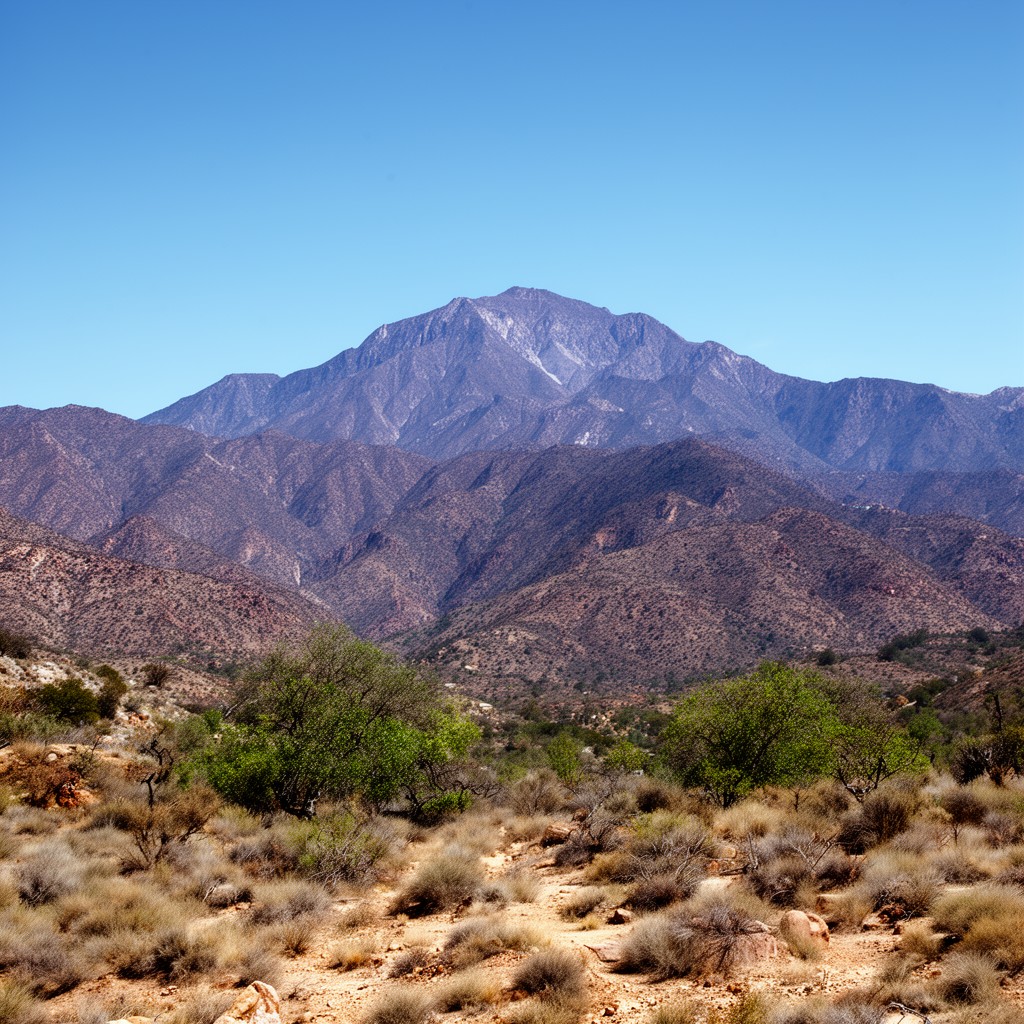 AI-generated illustration of San Jacinto Mountains