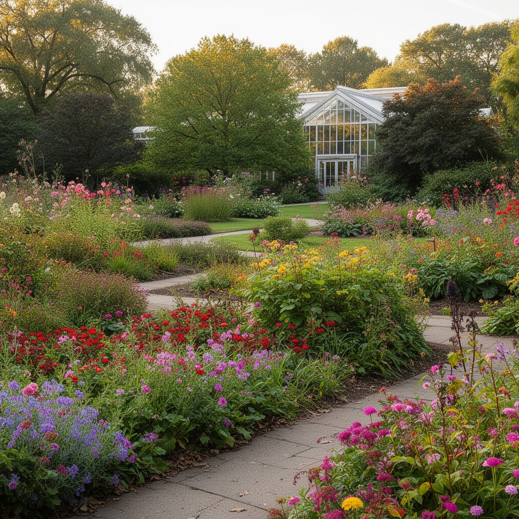 AI-generated illustration of Washington Park Botanical Garden