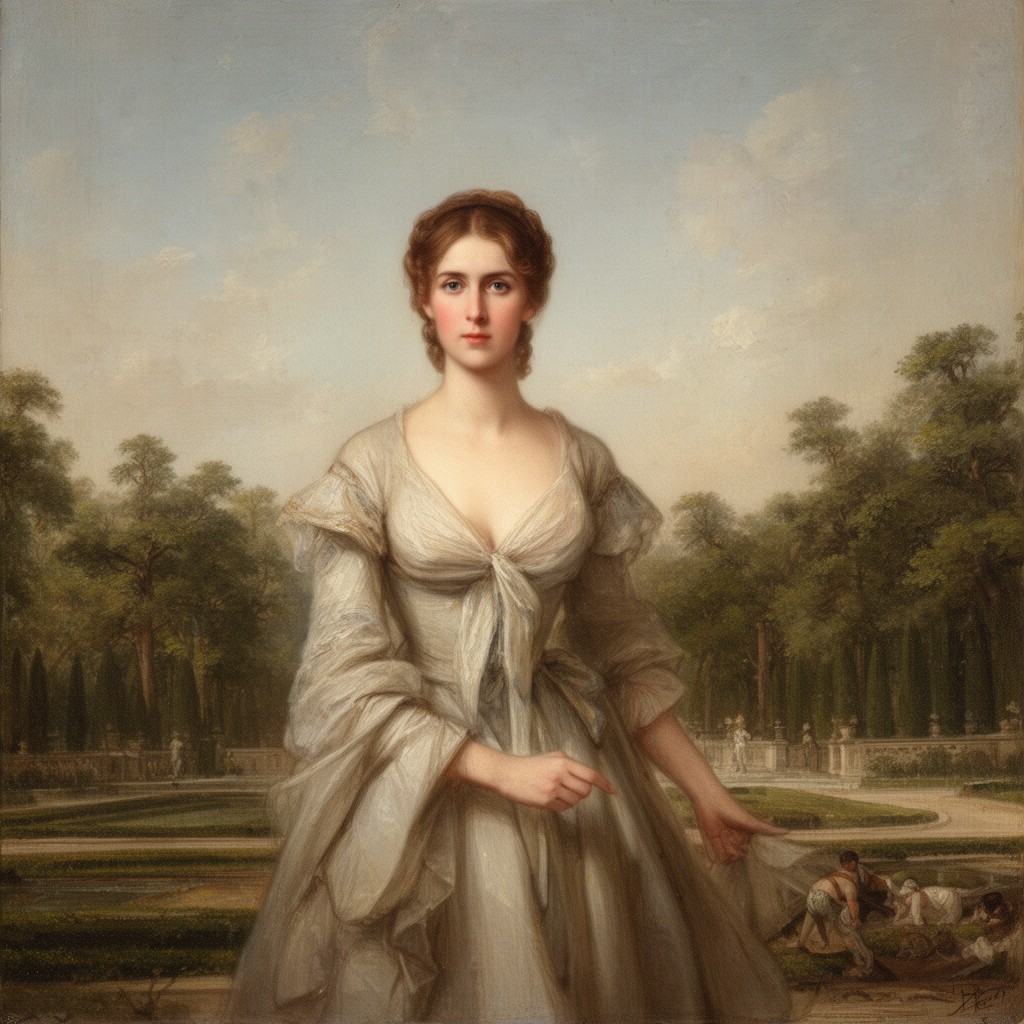 AI-generated illustration of Marie Jacquelin