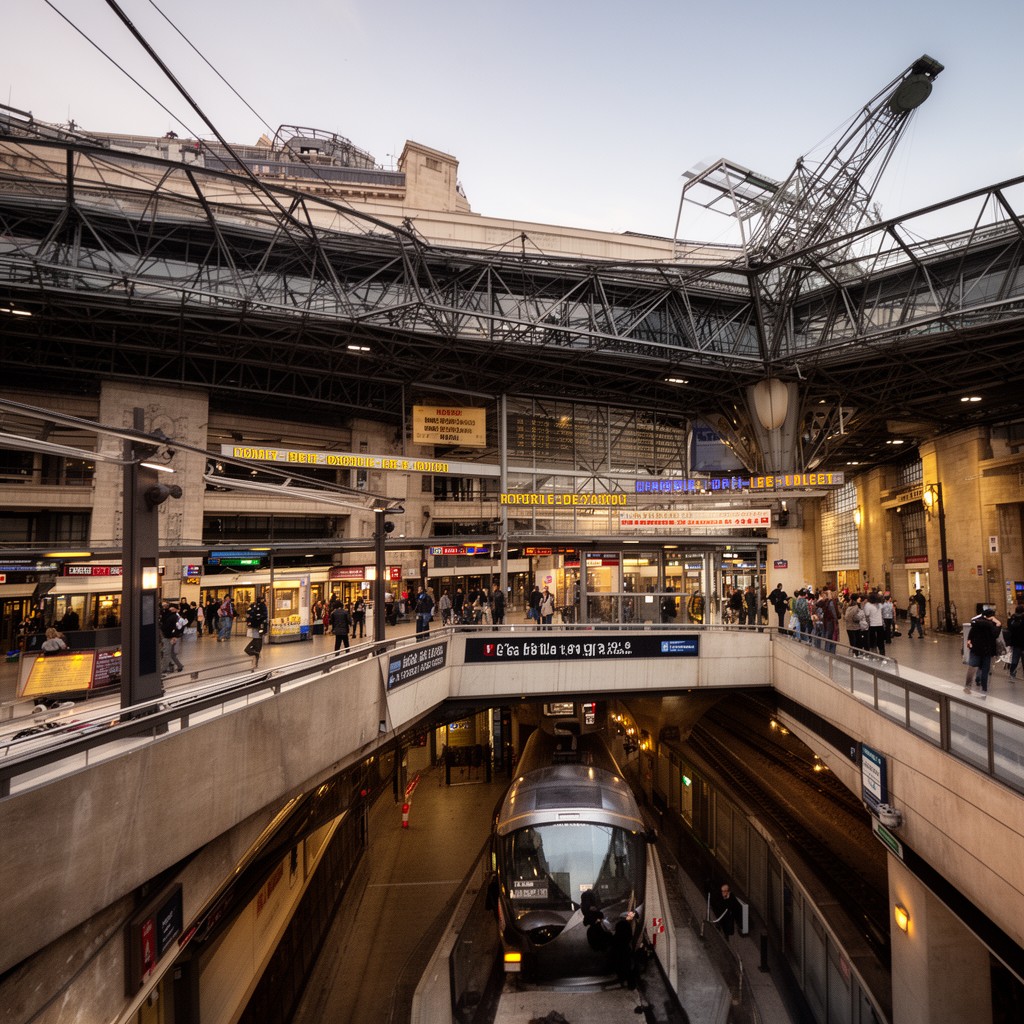 AI-generated illustration of Châtelet–Les Halles