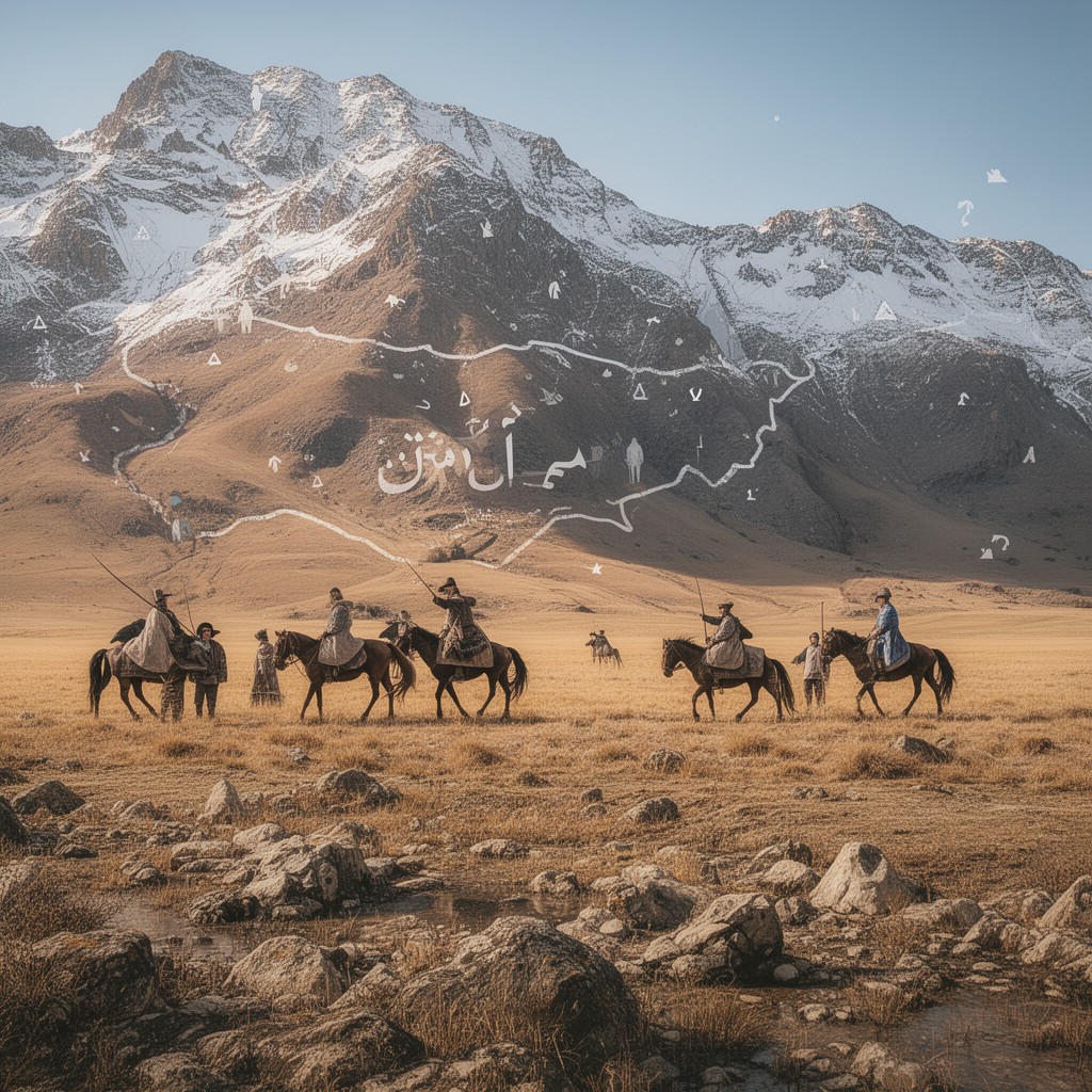 AI-generated illustration of Central Asia