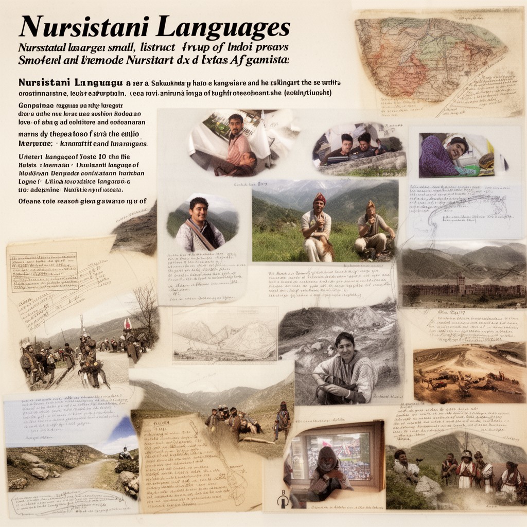 AI-generated illustration of Nuristani languages