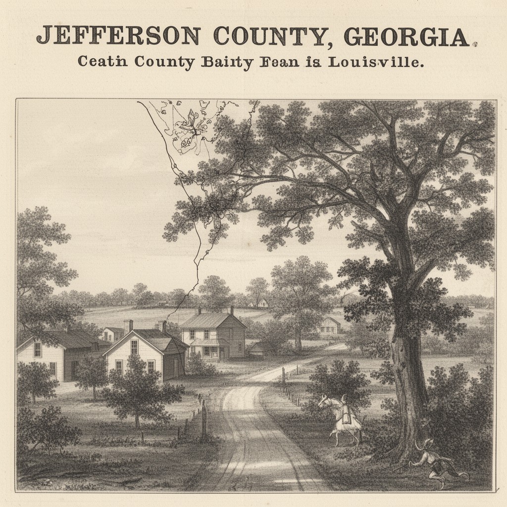 AI-generated illustration of Jefferson County, Georgia
