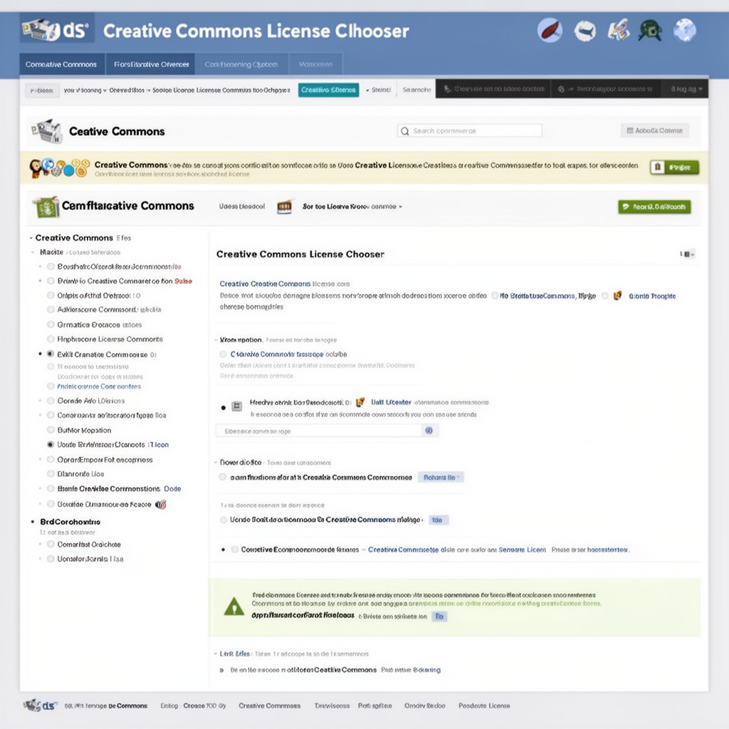 AI-generated illustration of Creative Commons License Chooser