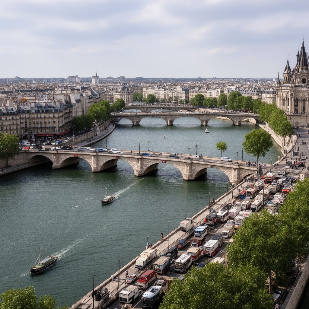 AI-generated illustration of River Seine