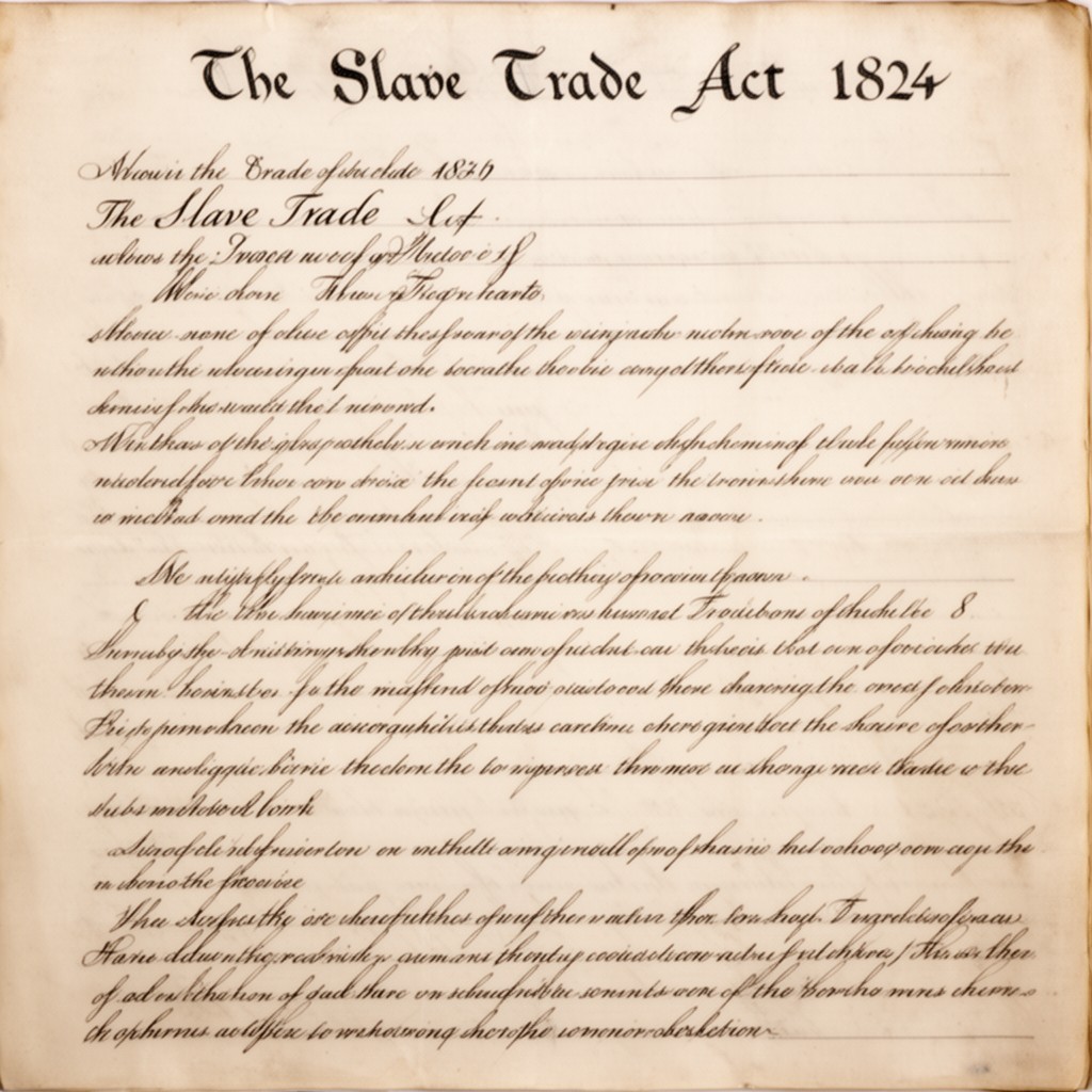 AI-generated illustration of Slave Trade Act 1824