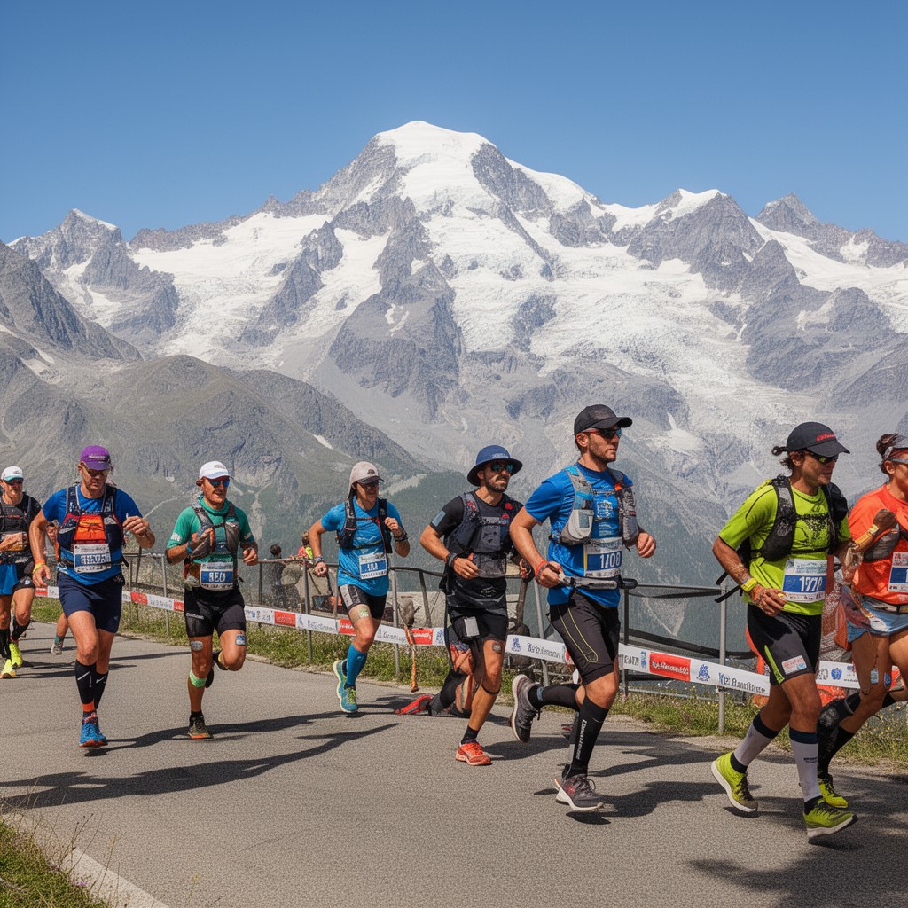 AI-generated illustration of Mont-Blanc Marathon