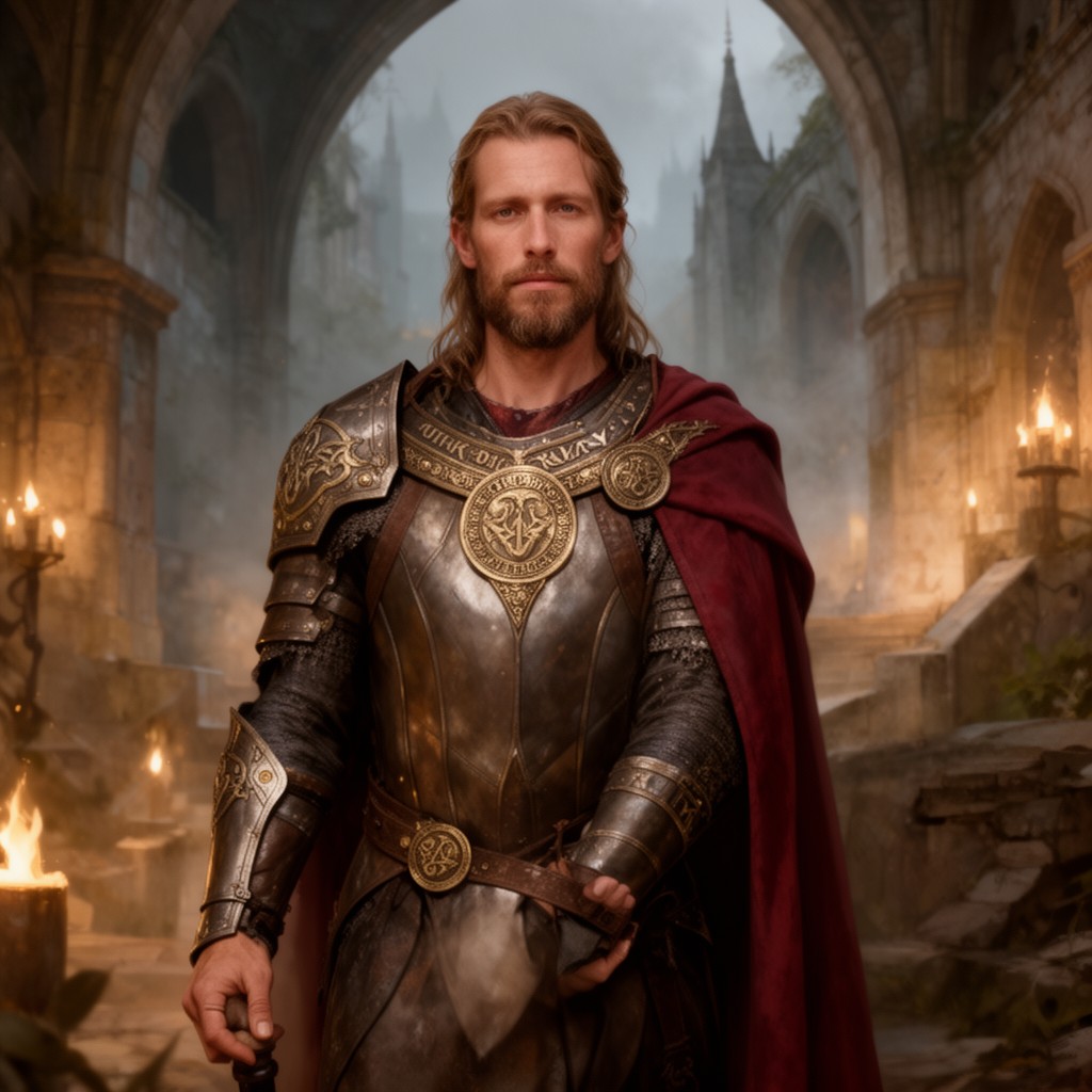 AI-generated illustration of Uther Pendragon