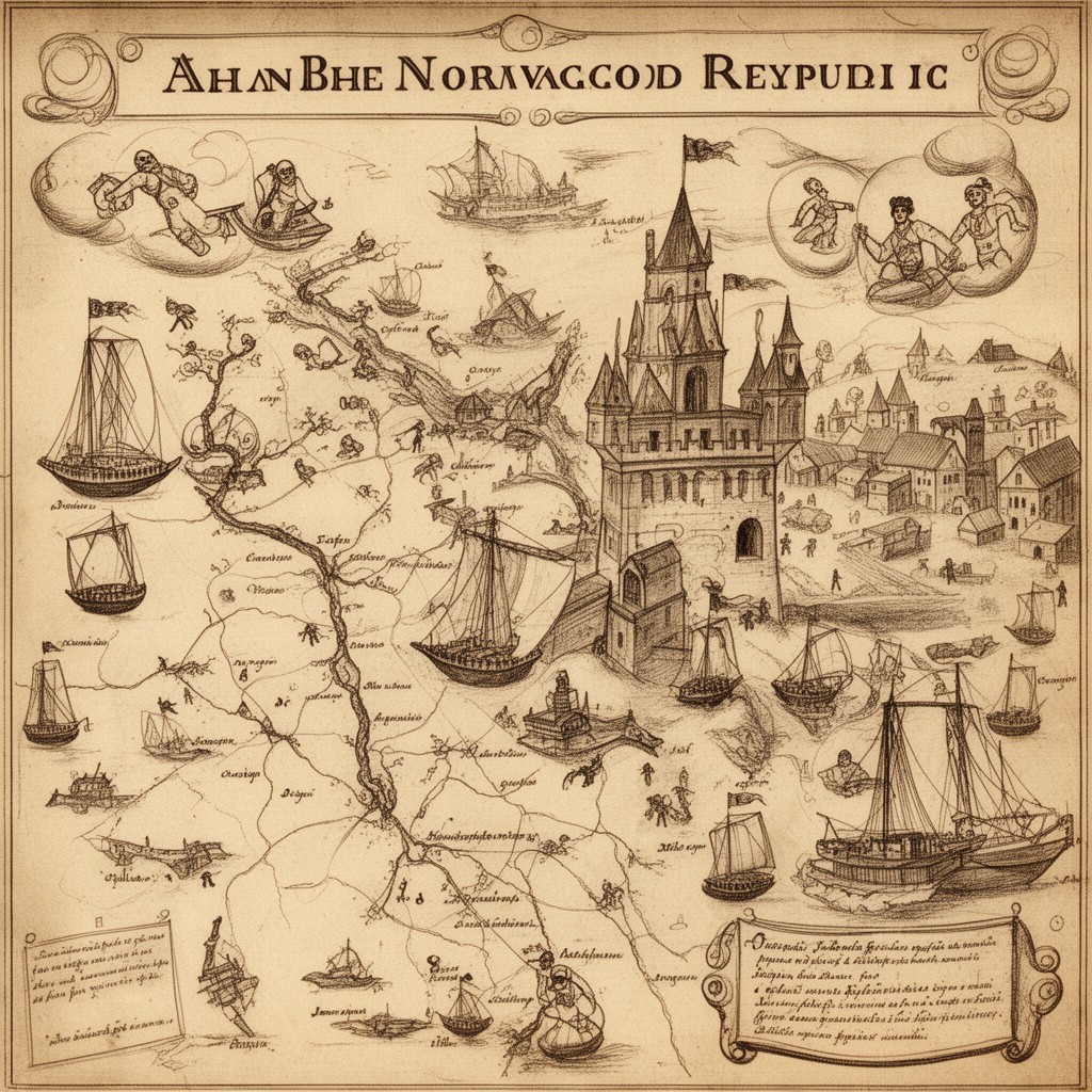 AI-generated illustration of Novgorod Republic