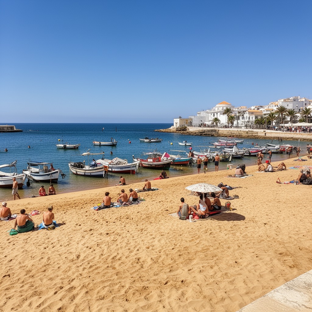 AI-generated illustration of Praia dos Pescadores