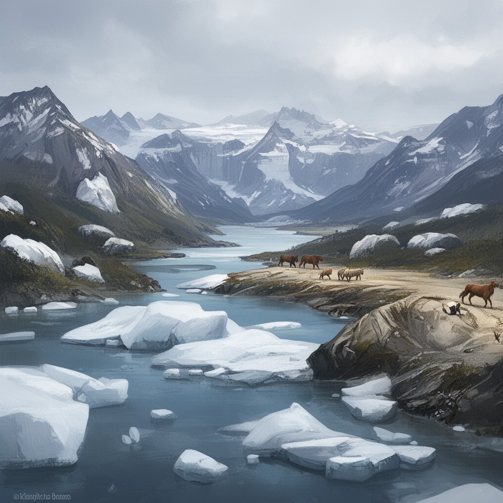 AI-generated illustration of Bering Land Bridge