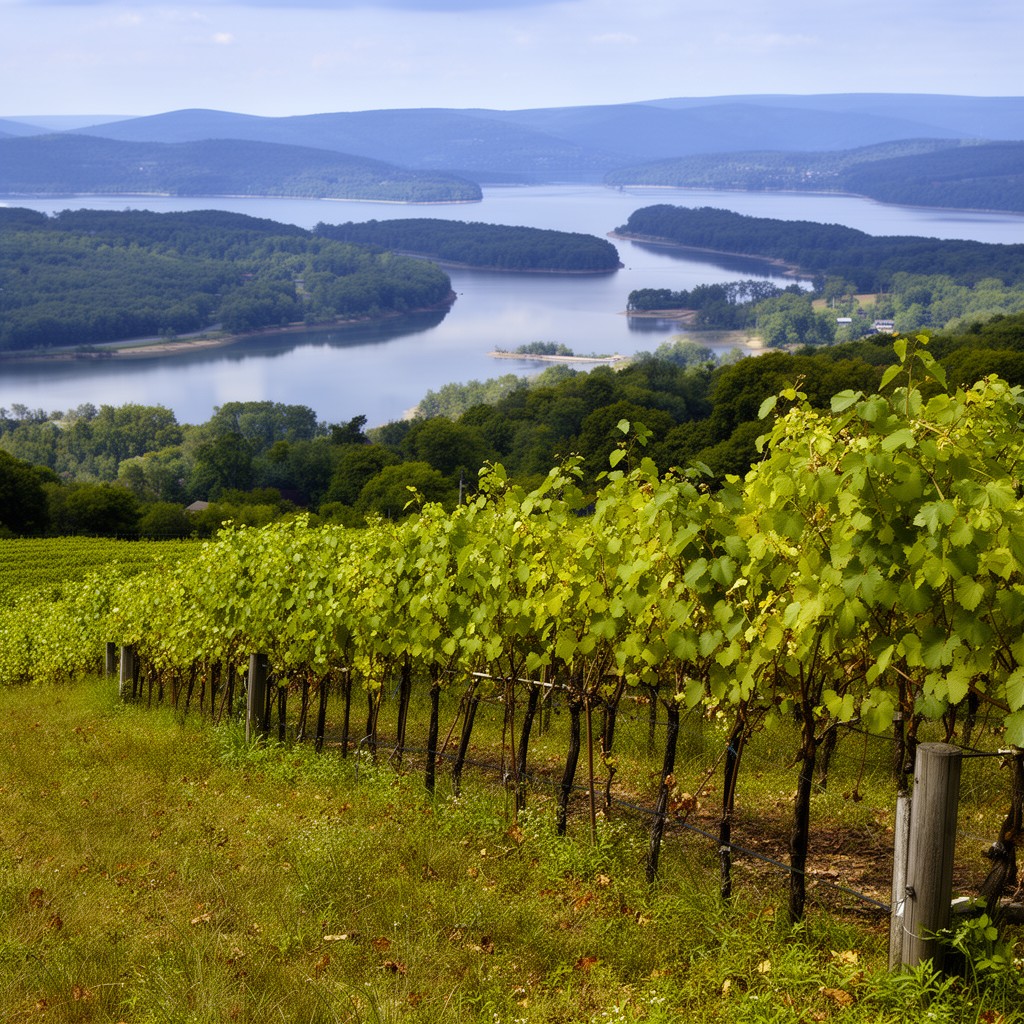 AI-generated illustration of Cayuga Lake Wine Trail