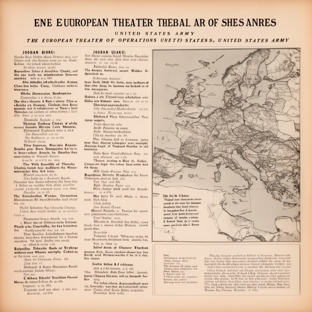 AI-generated illustration of European Theater of Operations, United States Army