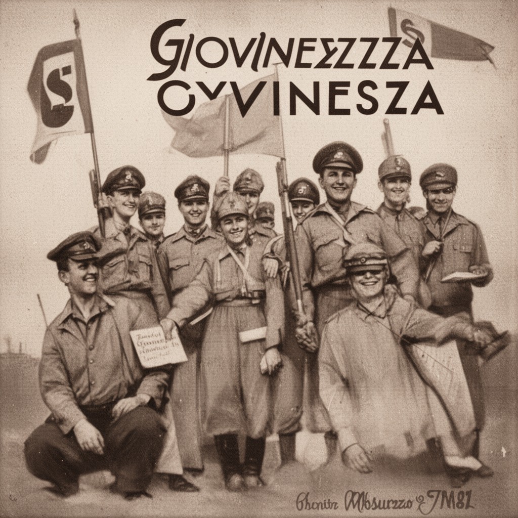 AI-generated illustration of Giovinezza