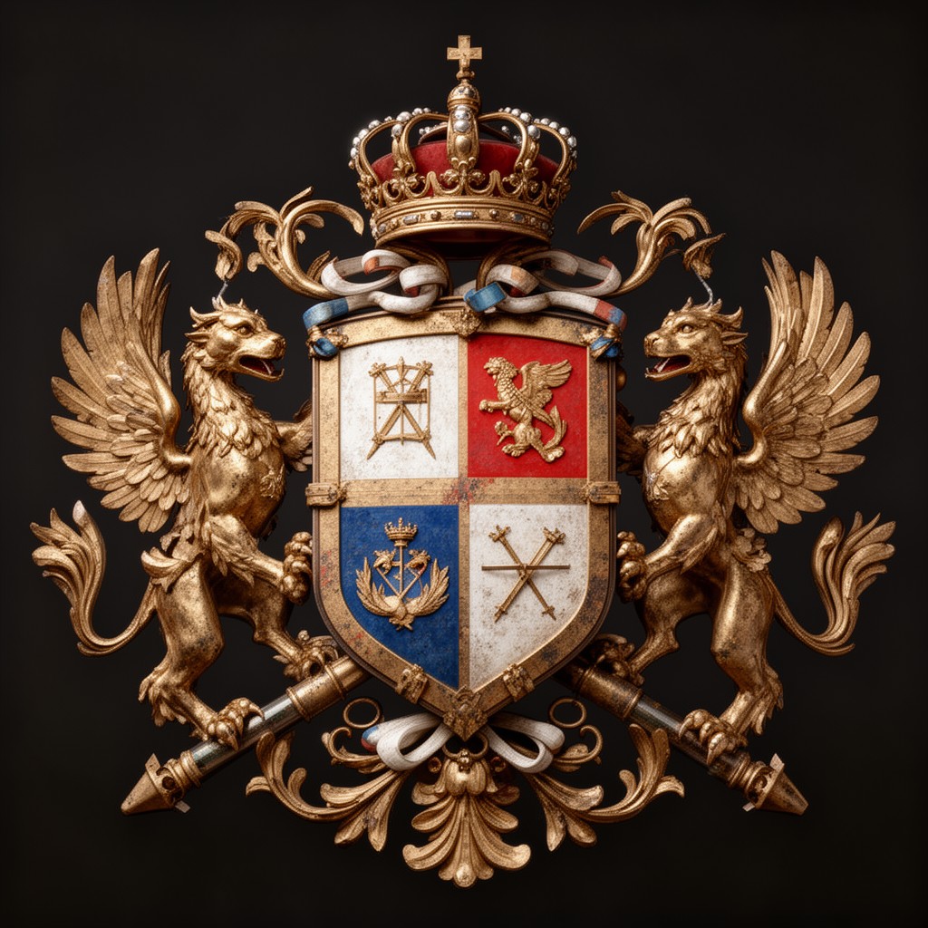 AI-generated illustration of coat of arms of the Kingdom of Italy