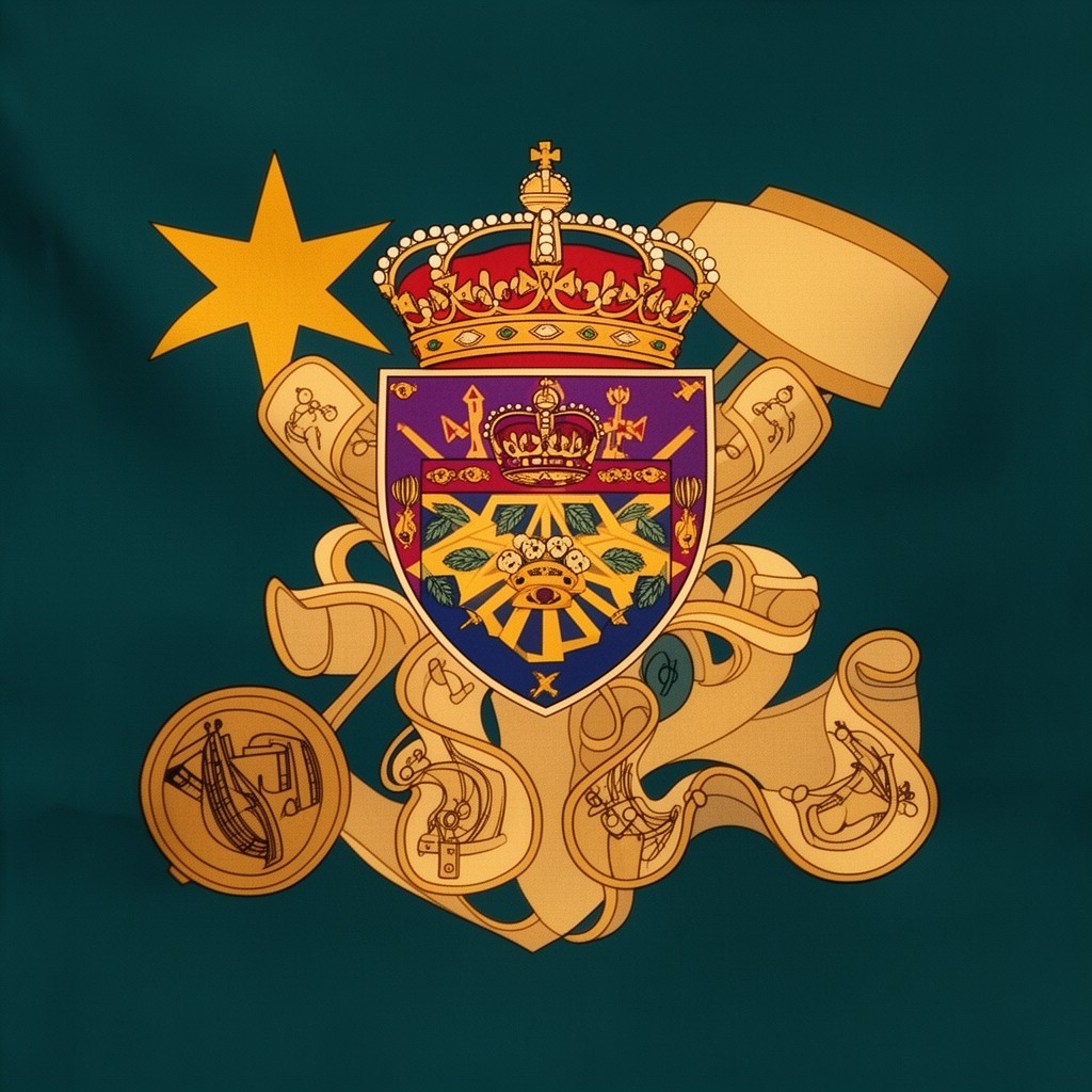 AI-generated illustration of Royal Standard of Solomon Islands