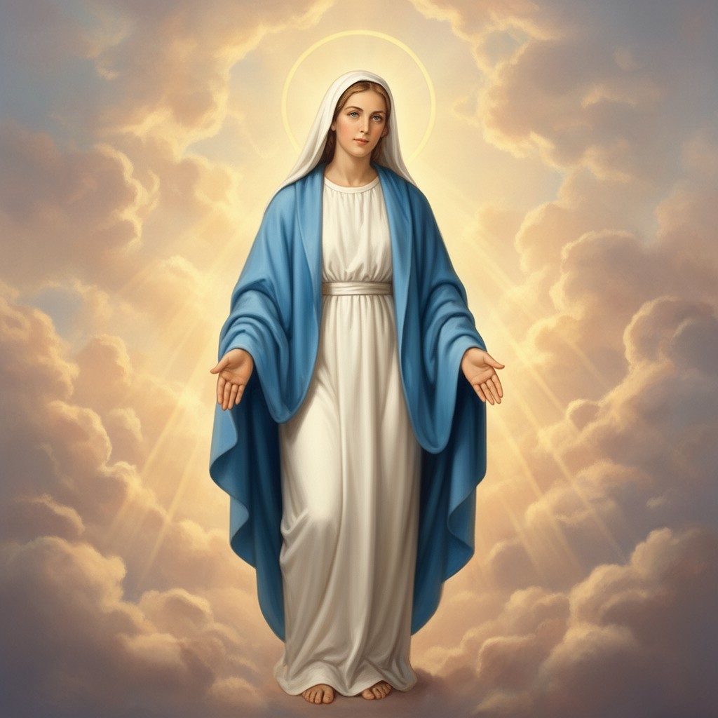 AI-generated illustration of Virgin Mary