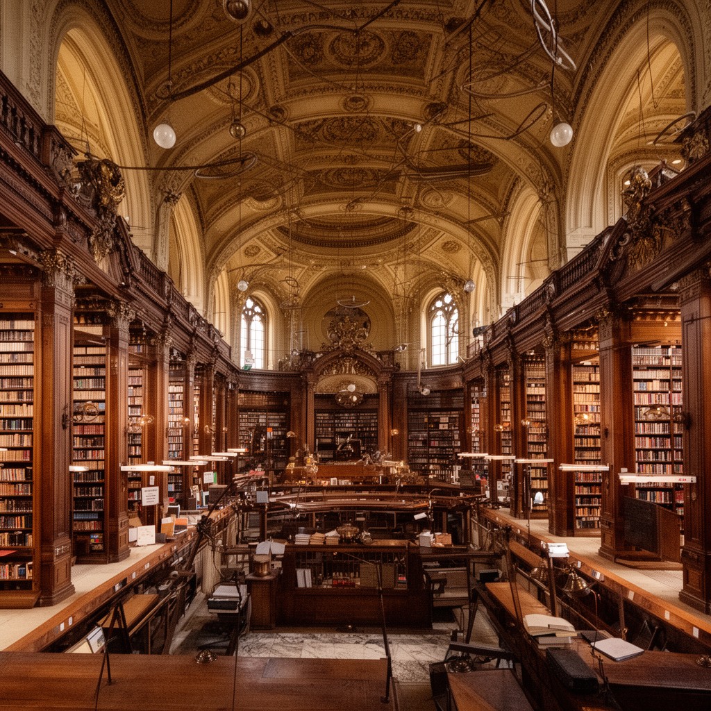 AI-generated illustration of Universitätsbibliothek Leipzig