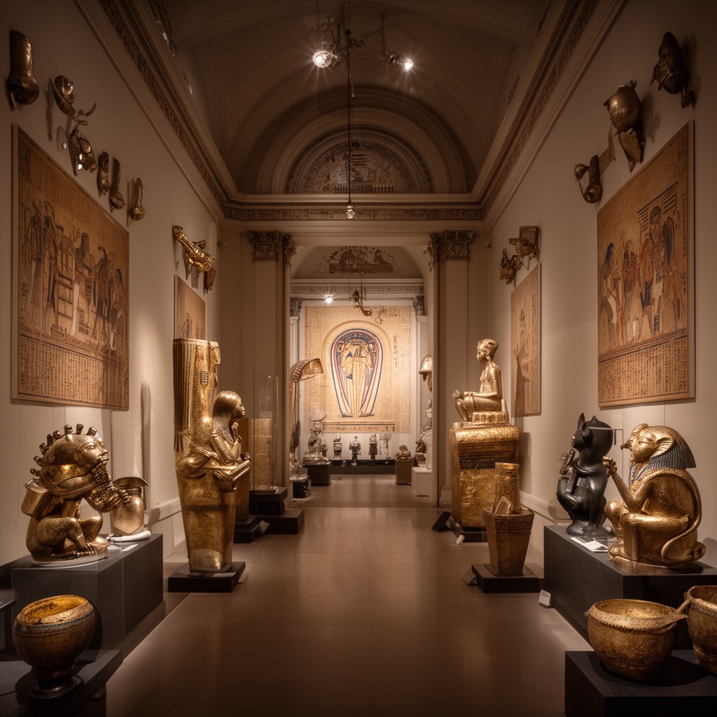 AI-generated illustration of Egyptian Museum of the University of Leipzig