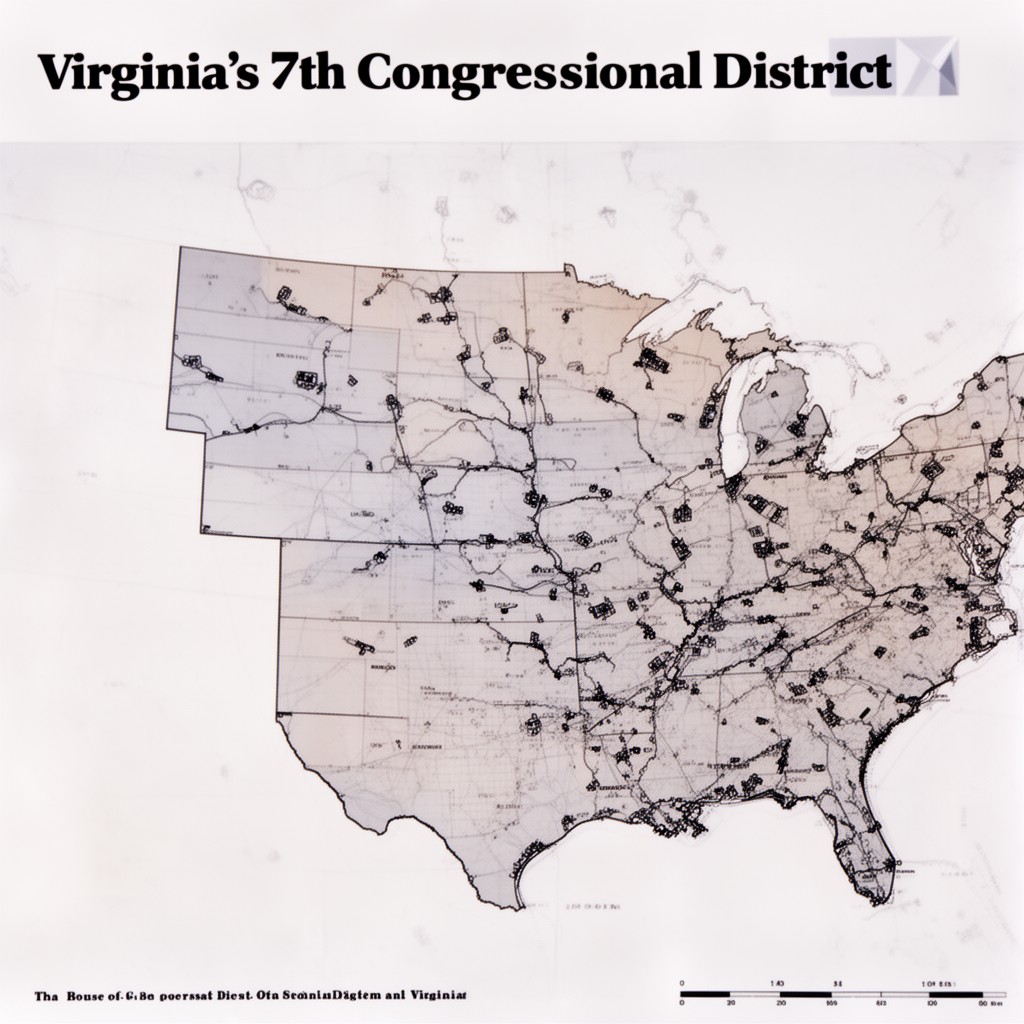 AI-generated illustration of Virginia's 7th congressional district