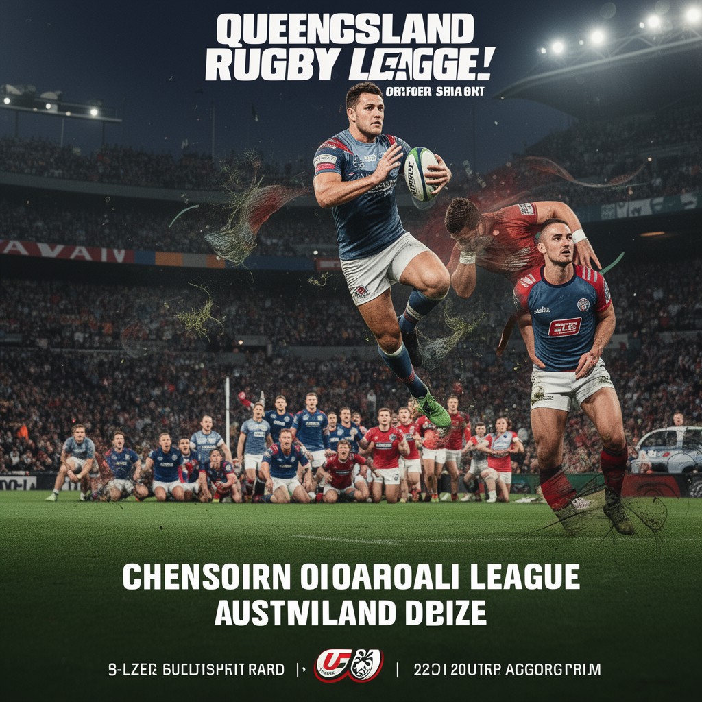 AI-generated illustration of Queensland Rugby League