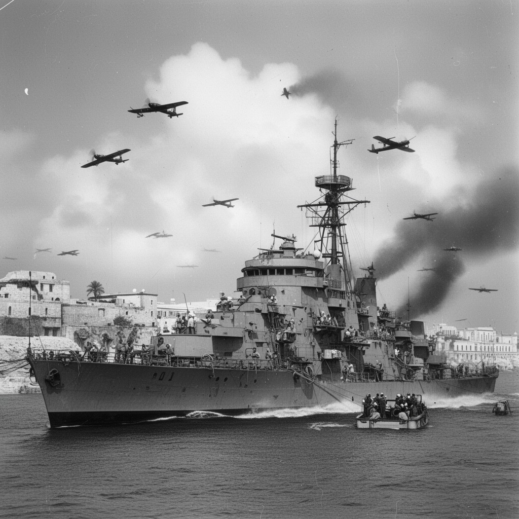 AI-generated illustration of Battle of Malta
