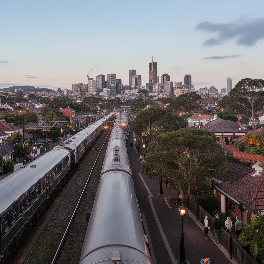 AI-generated illustration of Strathfield to Hornsby section