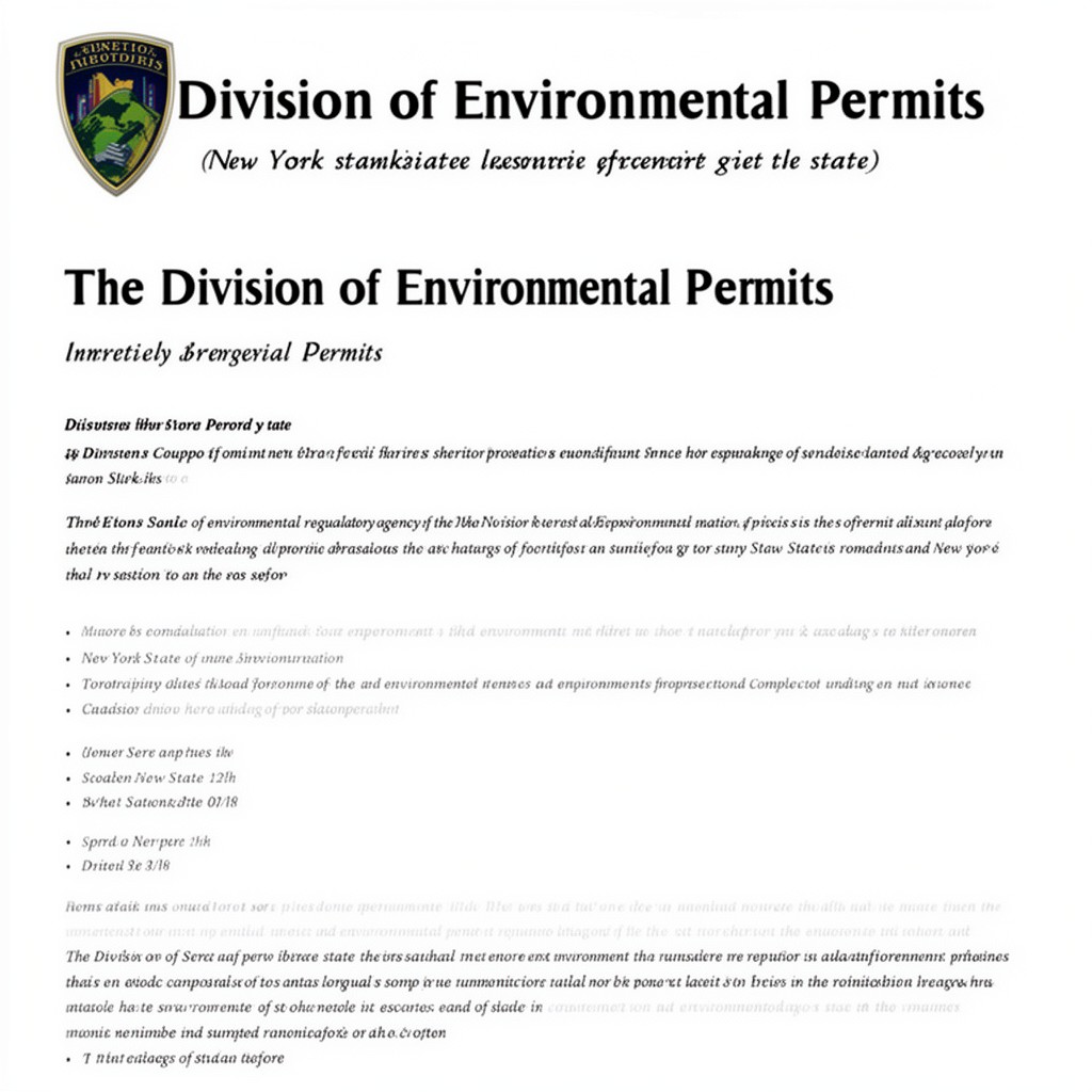 AI-generated illustration of Division of Environmental Permits