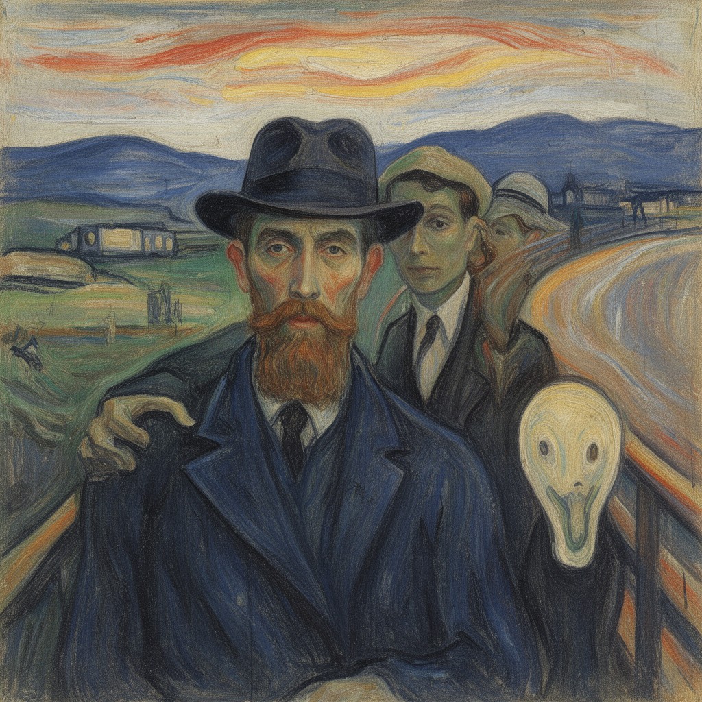 AI-generated illustration of Edvard Munch