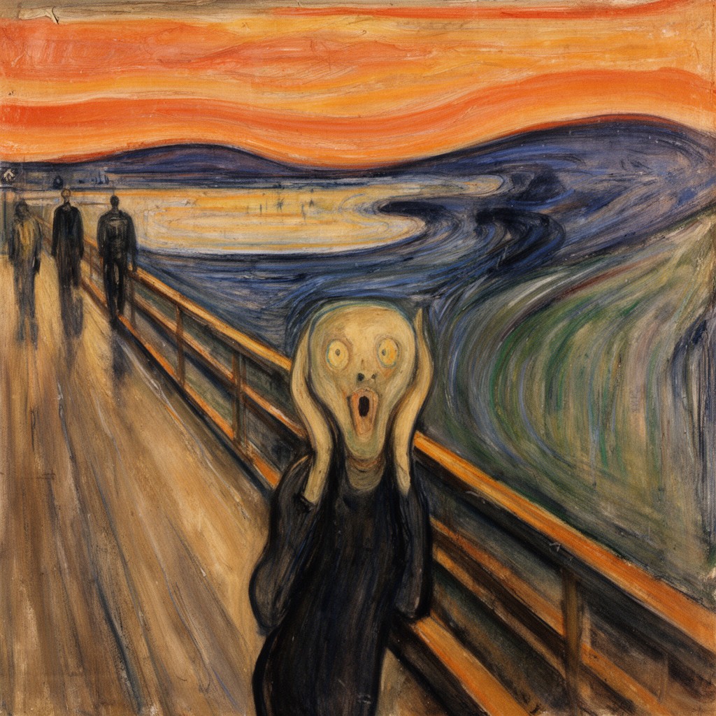 AI-generated illustration of The Scream