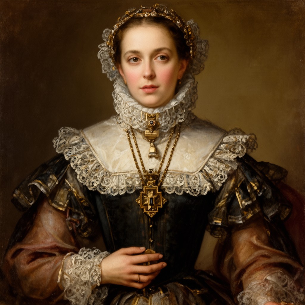 AI-generated illustration of Mariana of Austria