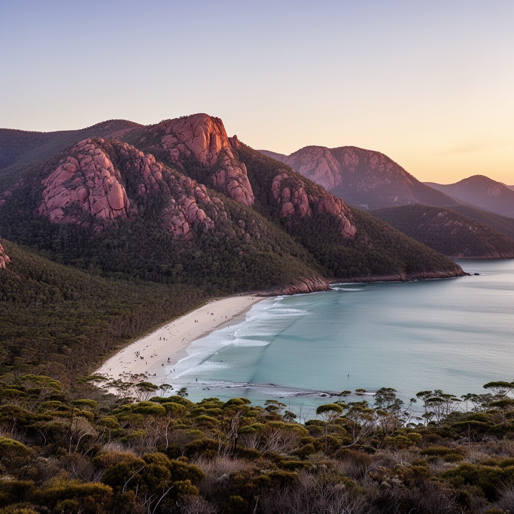 AI-generated illustration of Freycinet National Park