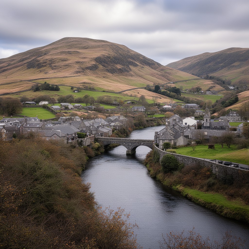 AI-generated illustration of River Leven