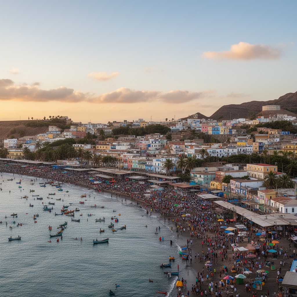 AI-generated illustration of Praia
