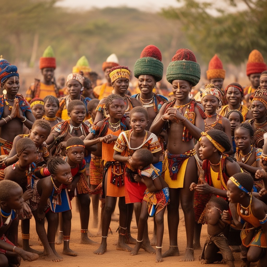 AI-generated illustration of Akan people