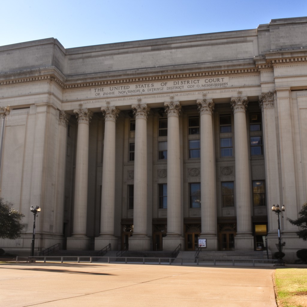 AI-generated illustration of United States District Court for the Northern District of Mississippi