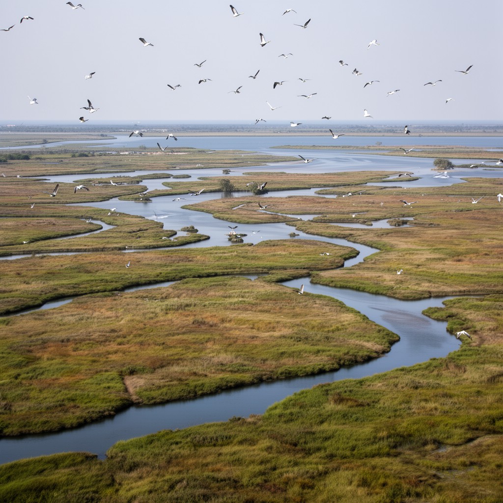 AI-generated illustration of Danube Delta