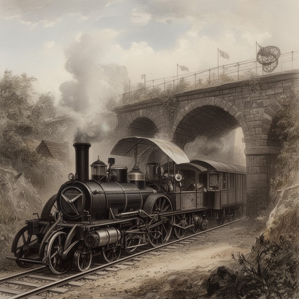 AI-generated illustration of Robert Stephenson