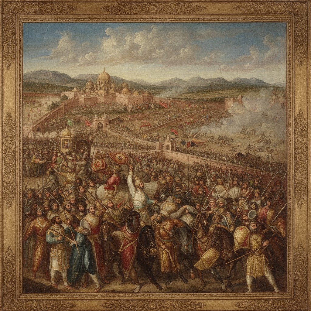 AI-generated illustration of Battle of Khanwa