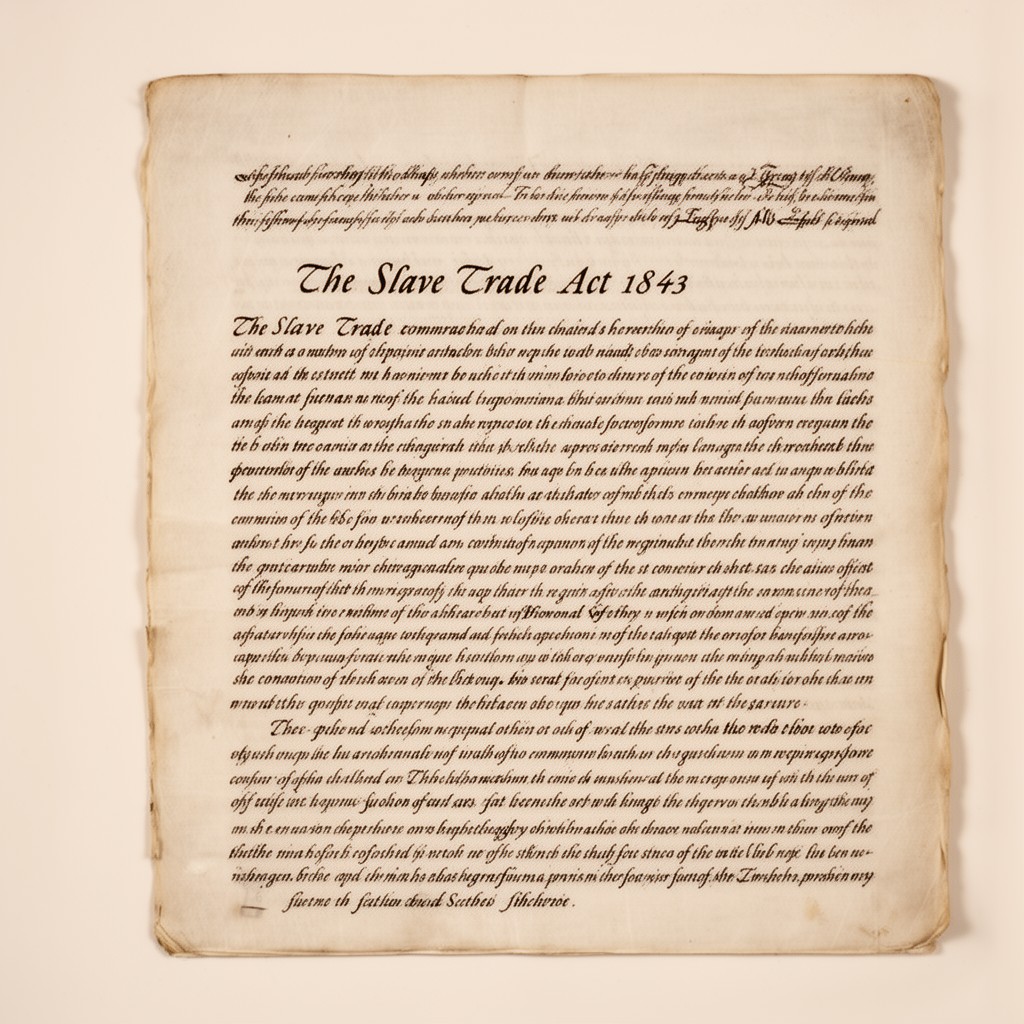AI-generated illustration of Slave Trade Act 1843