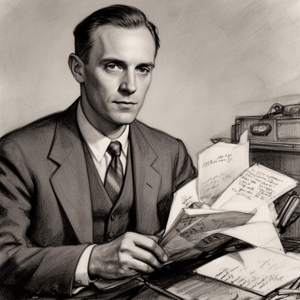 AI-generated illustration of E. E. Cummings