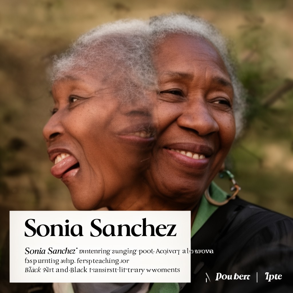 AI-generated illustration of Sonia Sanchez