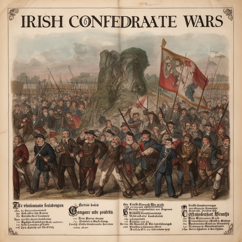 AI-generated illustration of Irish Confederate Wars