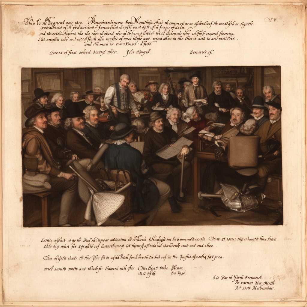 AI-generated illustration of Short Parliament 1640