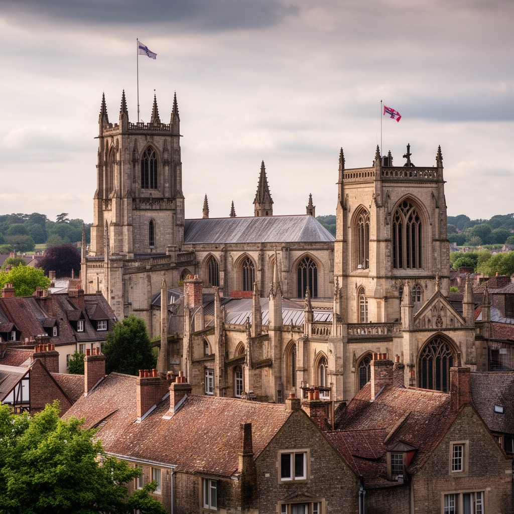 AI-generated illustration of Lichfield, Staffordshire, England