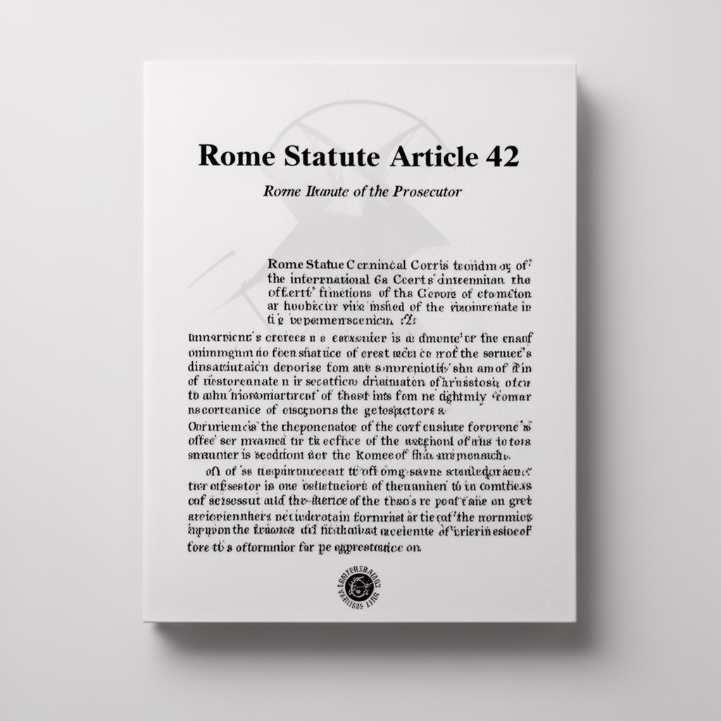 AI-generated illustration of Rome Statute Article 42