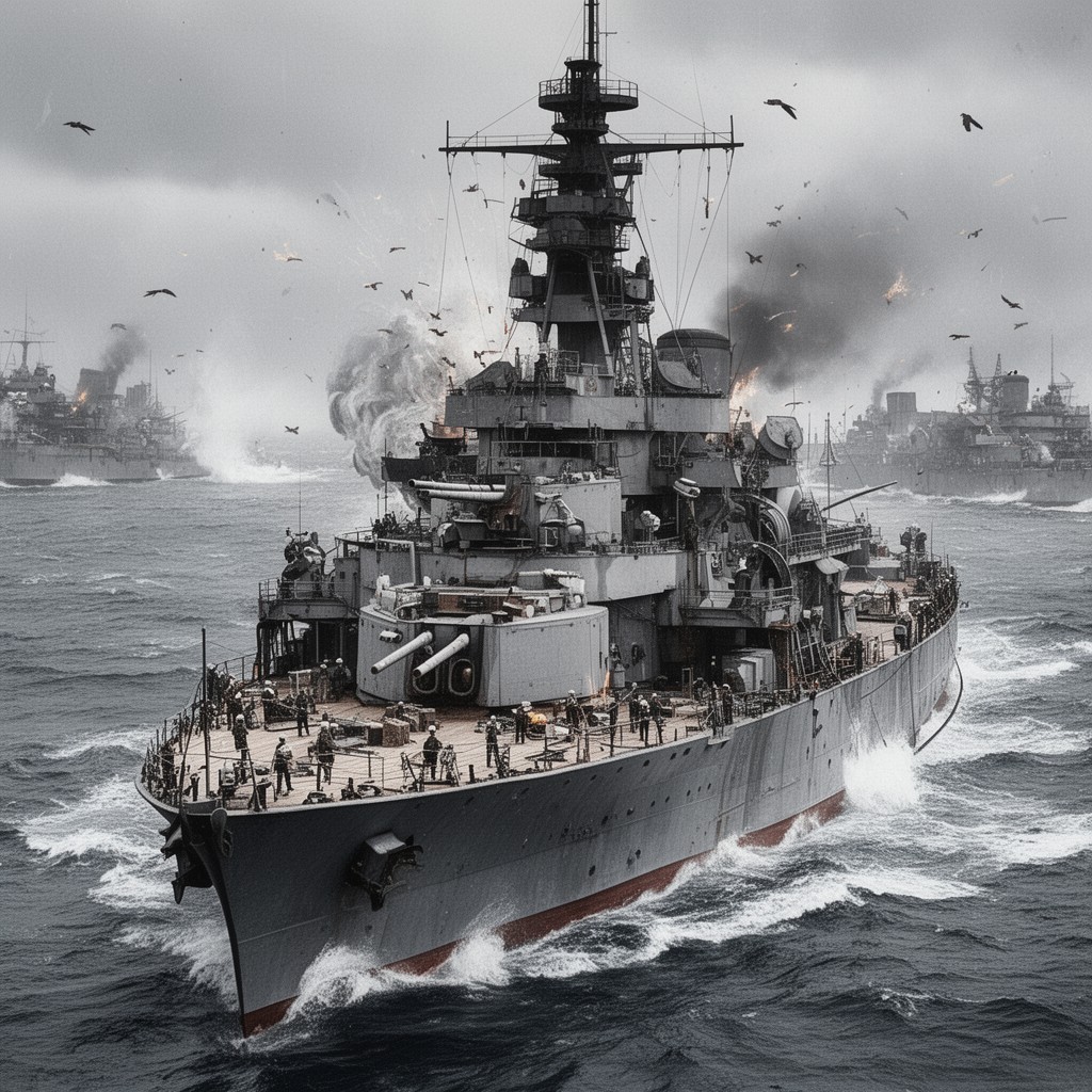 AI-generated illustration of Battle of Dogger Bank