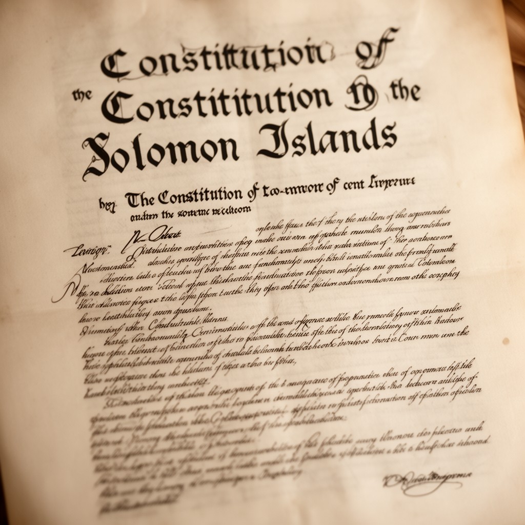 AI-generated illustration of Constitution of Solomon Islands
