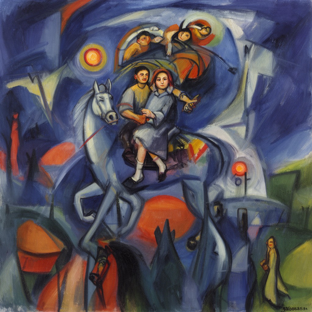 AI-generated illustration of Der Blaue Reiter