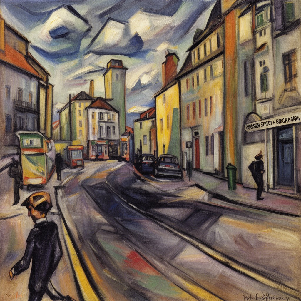 AI-generated illustration of Street, Berlin